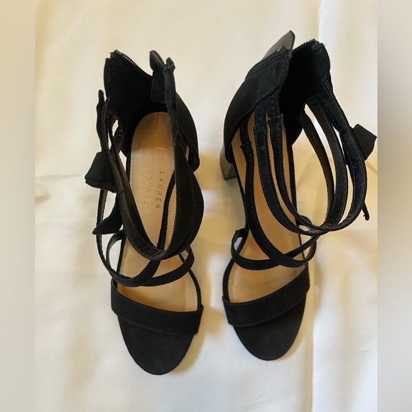 Lauren Conrad Black Sandals with heel, Size 7.5 - Picture 3 of 6